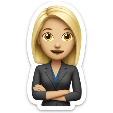 blonde female news reporter  sticker