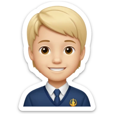 Little nice boy straight a student sticker