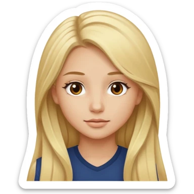 Skylar Shaye with long blonde hair, brown eyes sticker