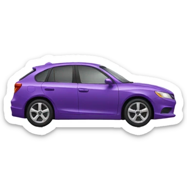 Purple car sticker