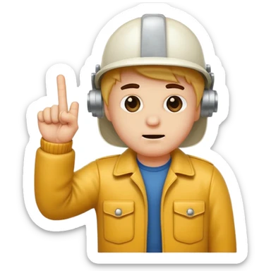 Gas boy sticking up middle finger sticker