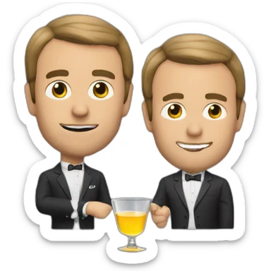 Macron shot de tequila sticker