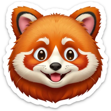 red panda giggling with tears emoji sticker