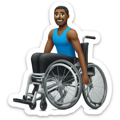 wheelchair athlete sticker