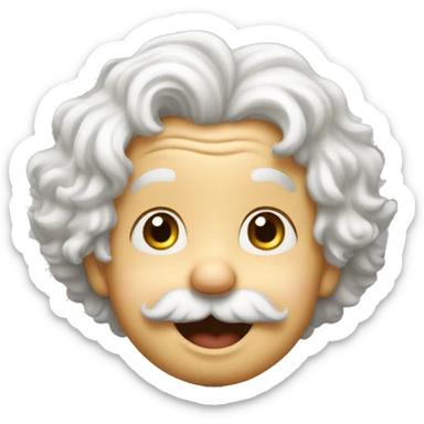 albert einstein happy Toddler face sticker
