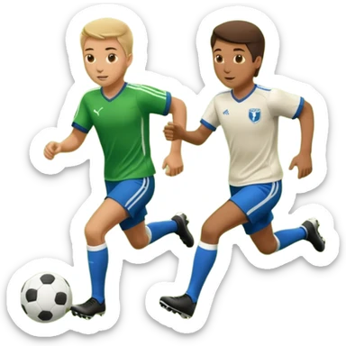 can you make two players passing the ball  in the art way i gave but you can improve the goal is i need to show that they are midfielders sticker