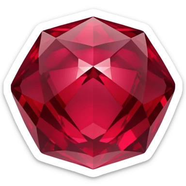 Dark deep red ruby sticker