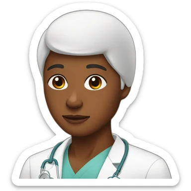 hospital recovery brown skin sticker