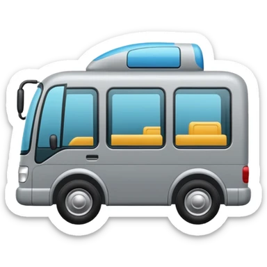 Crea un emoji de transporte público en color gris sticker
