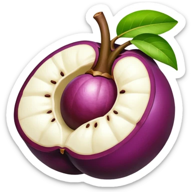 Purple Mangosteen flesh sticker