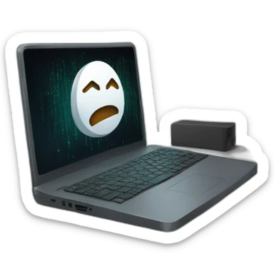 Hacker frente a un teclado sticker