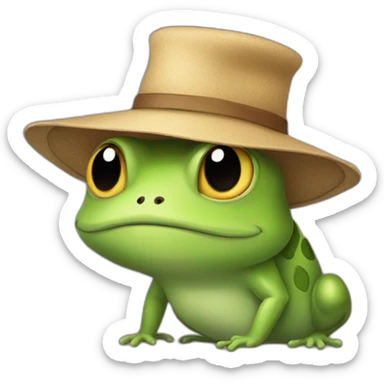 cat-frog-hat sticker