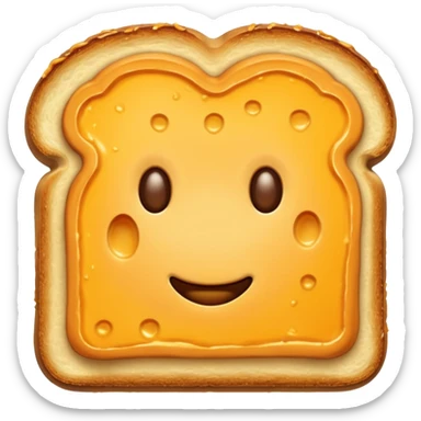 Closed cheese toast without a face sticker