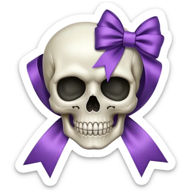 RIBBON SKULL sticker