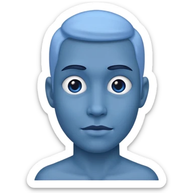 He was blue in color sticker