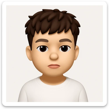 Convert this photo to a 3D emoji in Apple style, keeping the clothes as they are. The style should resemble Apple's emoji style with 3D characteristics, preserving the clothing details as shown in the reference image. sticker