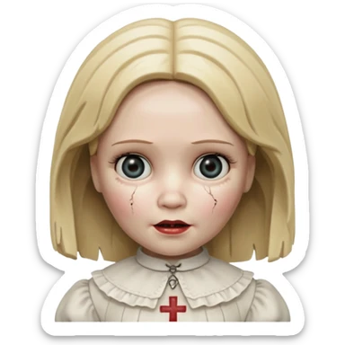Annabelle doll from The Conjuring movie sticker