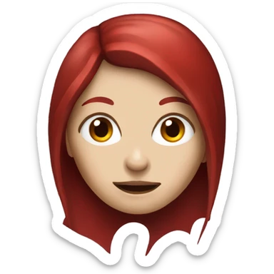 Female vampire with long red hair  sticker
