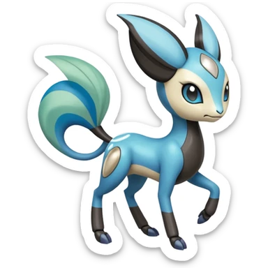 Meloetta-Inteleon-Pokémon-Fakémon-fusion-hybrid-creature sticker