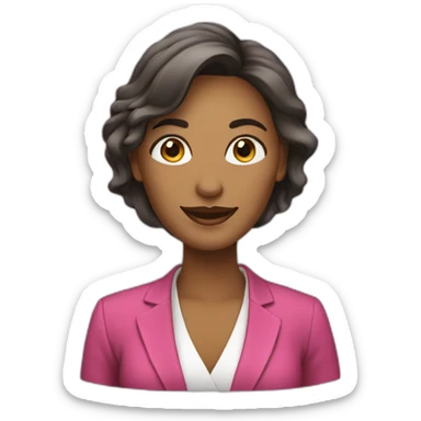 a women that´s successful with an online bussines sticker