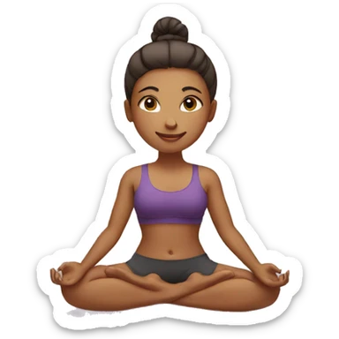 Yoga girl sticker