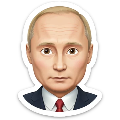 Vladimir Putin, Russian president portrait sticker