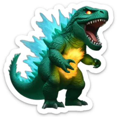 Godzilla atomic breath sticker