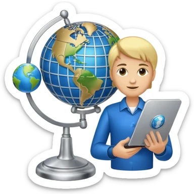 starter web hosting, server with a globe sticker