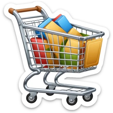 shopping cart vintage like a sticker sticker