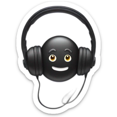 licorice with headphones sticker