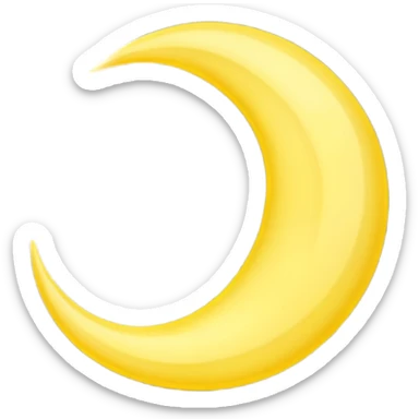 Crescent moon sticker
