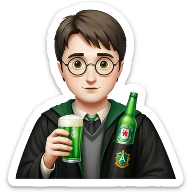 Harry Potter drink a heineken sticker
