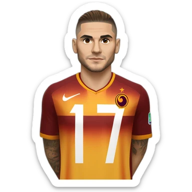 Mauro icardi with Galatasaray jersey sticker