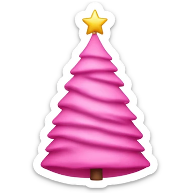 pink Christmas tree sticker