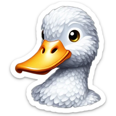 A Muscovy duck made of shiny diamonds sticker