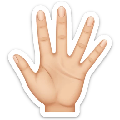 Hand holding up three fingers sticker