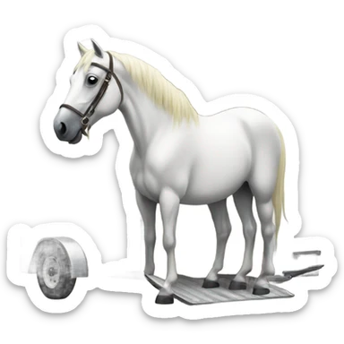 Horse not loading into trailer facing into trailer  sticker