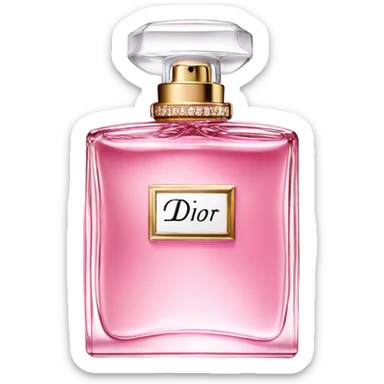 Pink Dior perfume sticker