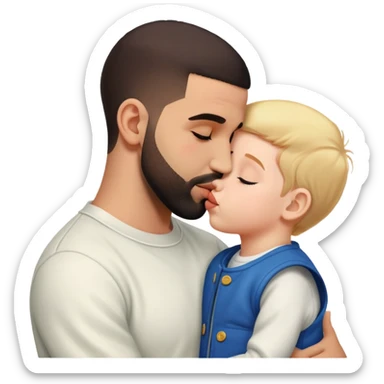 Drake kissing a child sticker