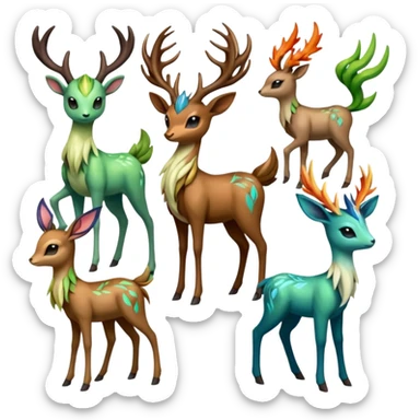 Meloetta-Xerneas-Sawsbuck-Virizion-Pokémon-Fakémon-creature sticker