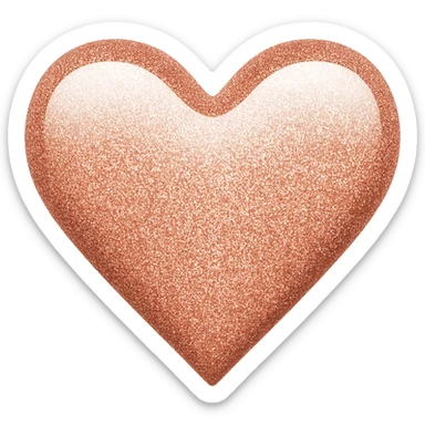 Rose gold heart emoji sticker