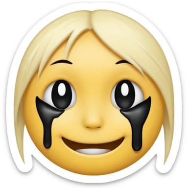 Emo emoji smiley face sticker