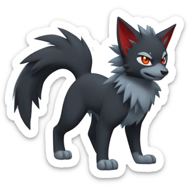 Litten-Zoroark-Mightyena-Zorua full body sticker