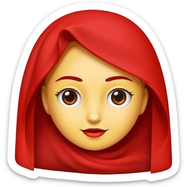 kırmızı küpeli kadın, kumral saçlı sticker