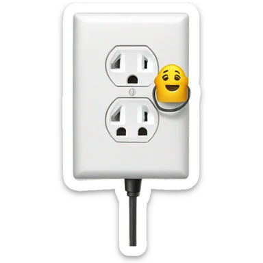 custom cord plugging into outlet sticker