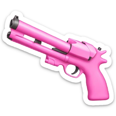 Pink gun with a bow sticker