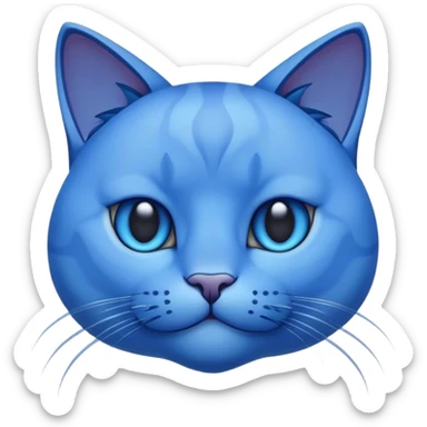 text that says bluecat and surrounds it with images of bluecats sticker