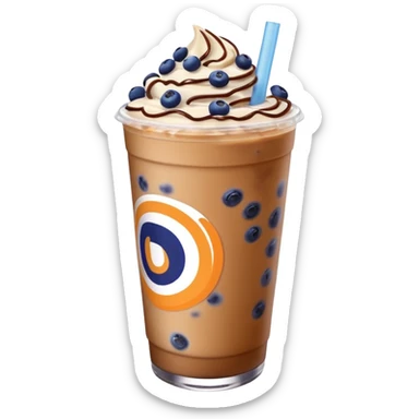 Blueberry butter pecan Dunkin iced coffee  sticker