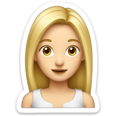 Fille blonde foncé avec des oreilles de loup sticker