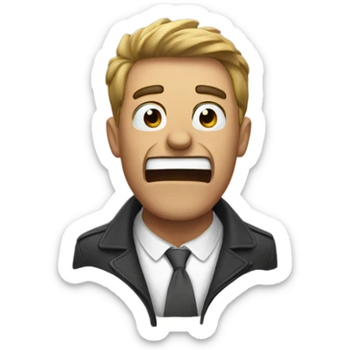 man yelling  sticker